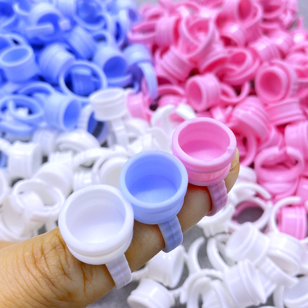 Eyelash Extension Last - 100Pcs Glue Rings For Lashes Grafting