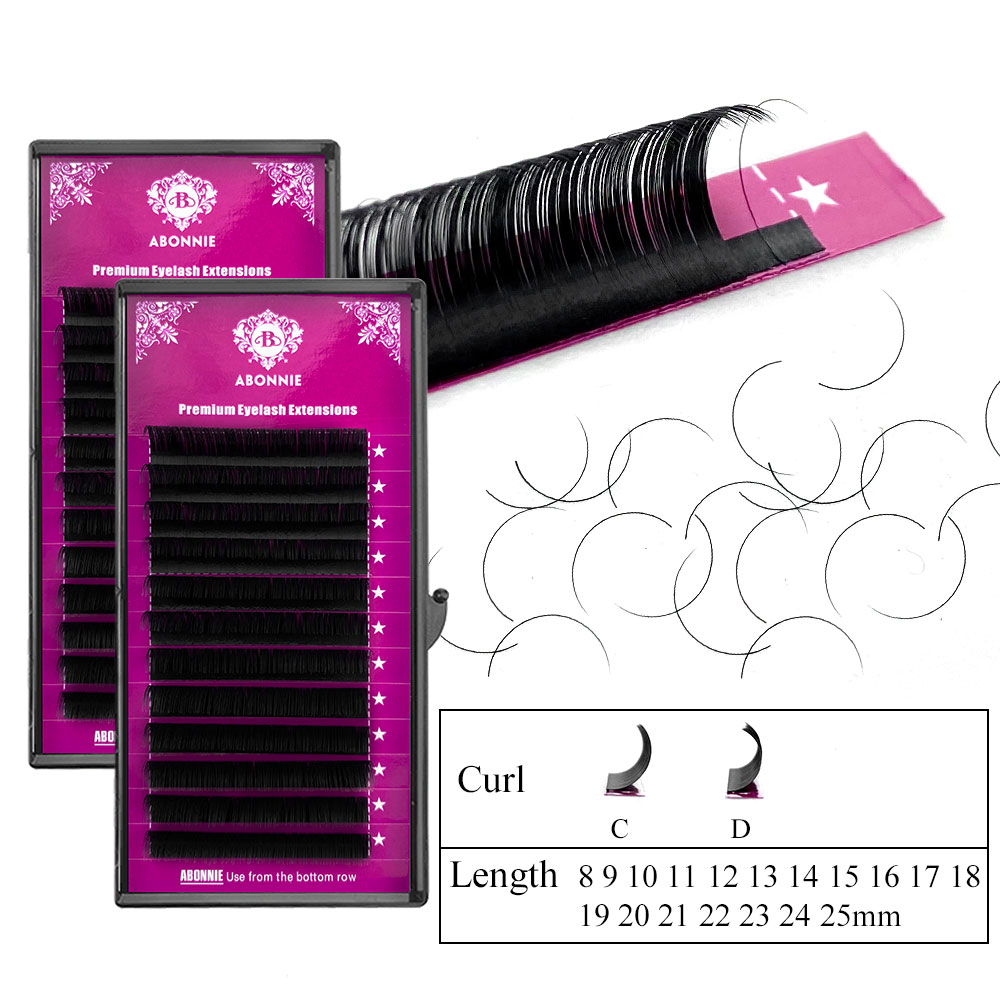 Abonnie B Curl 8-15mm Faux Ind - Eyelash Extensions Classic review and price